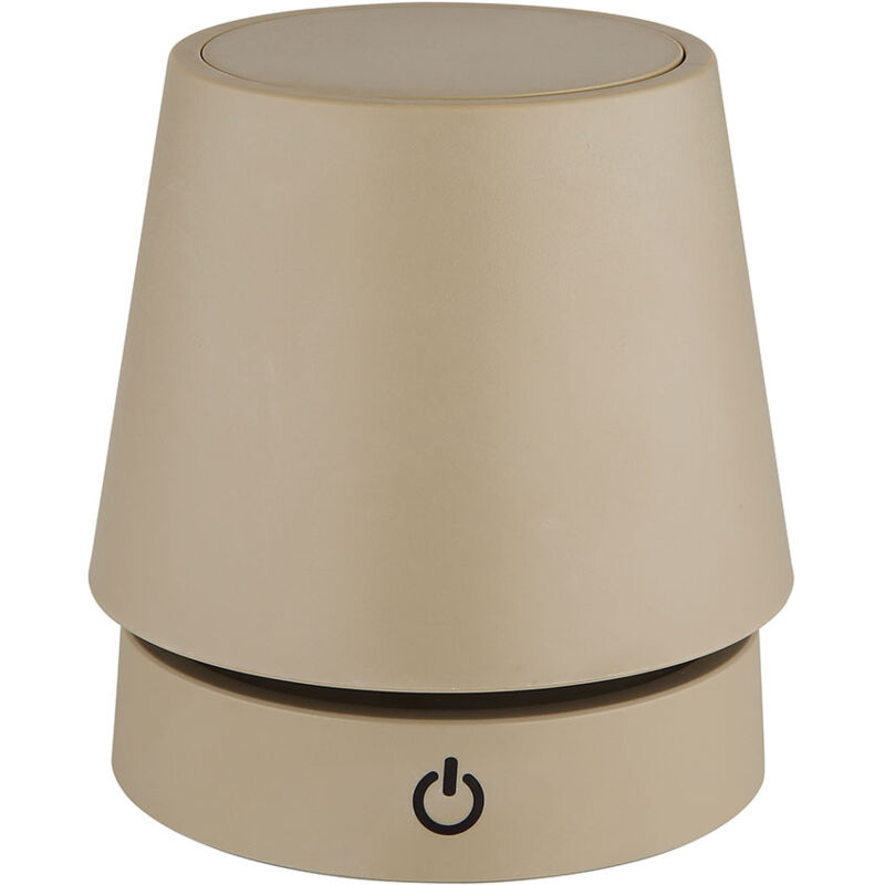 foto del prodotto lampada da tavolo led touch dimmer lampada da tavolo ricaricabile regolabile in altezza lampada da comodino color sabbia, 1,2w bianco caldo, dxh 10,5