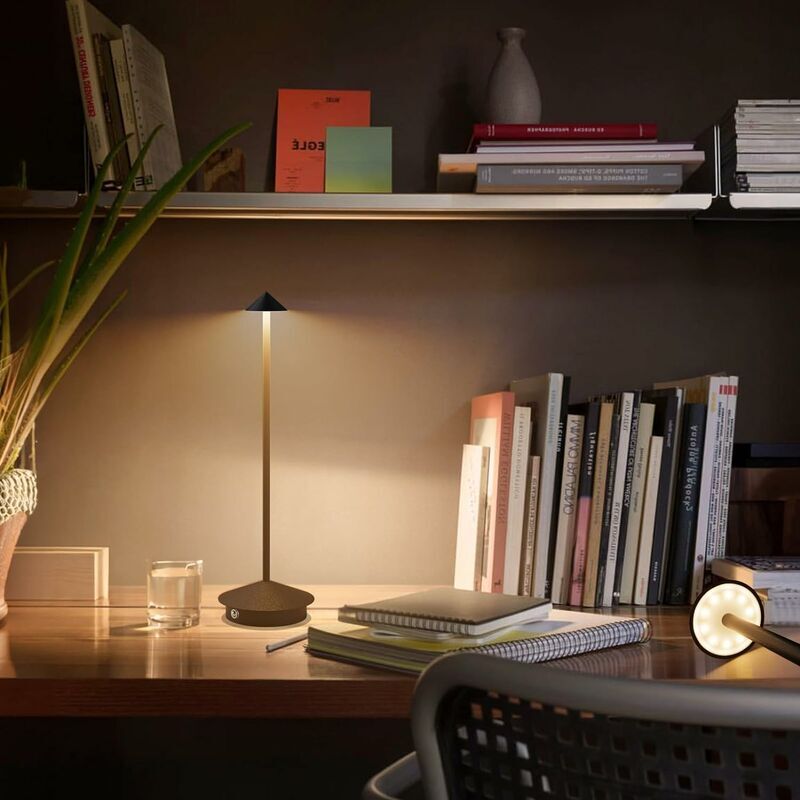 foto del prodotto lampada da tavolo led wireless alovez lampada da tavolo dimmerabile, ricaricabile tramite usb, 3 w, impermeabile ip54, adatta per uso interno ed