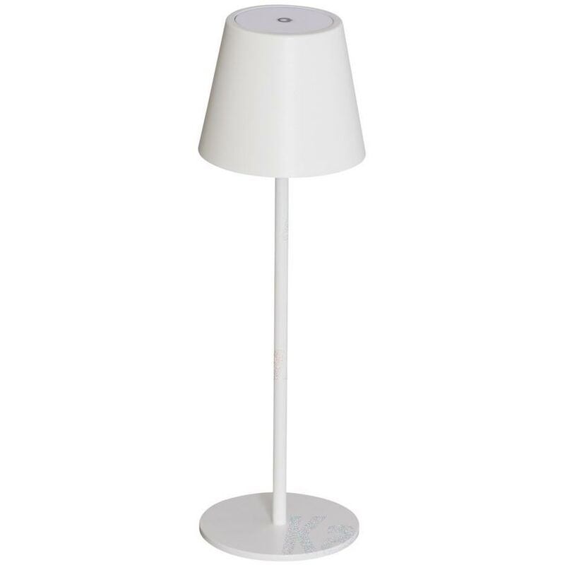foto del prodotto lampada da tavolo led wireless metallo bianco ip54 dimmabile