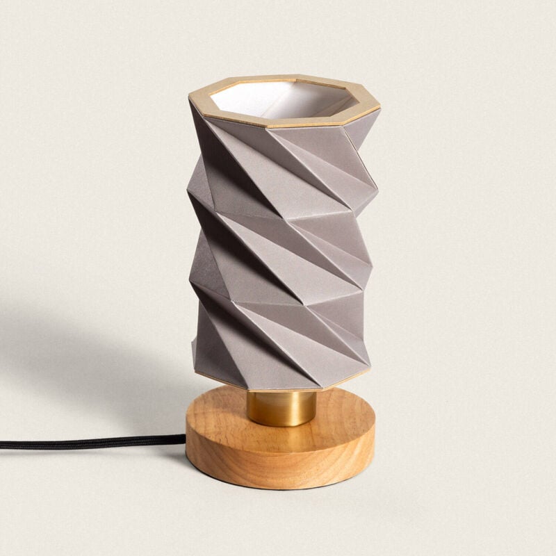 foto del prodotto lampada da tavolo legno hiva grigio