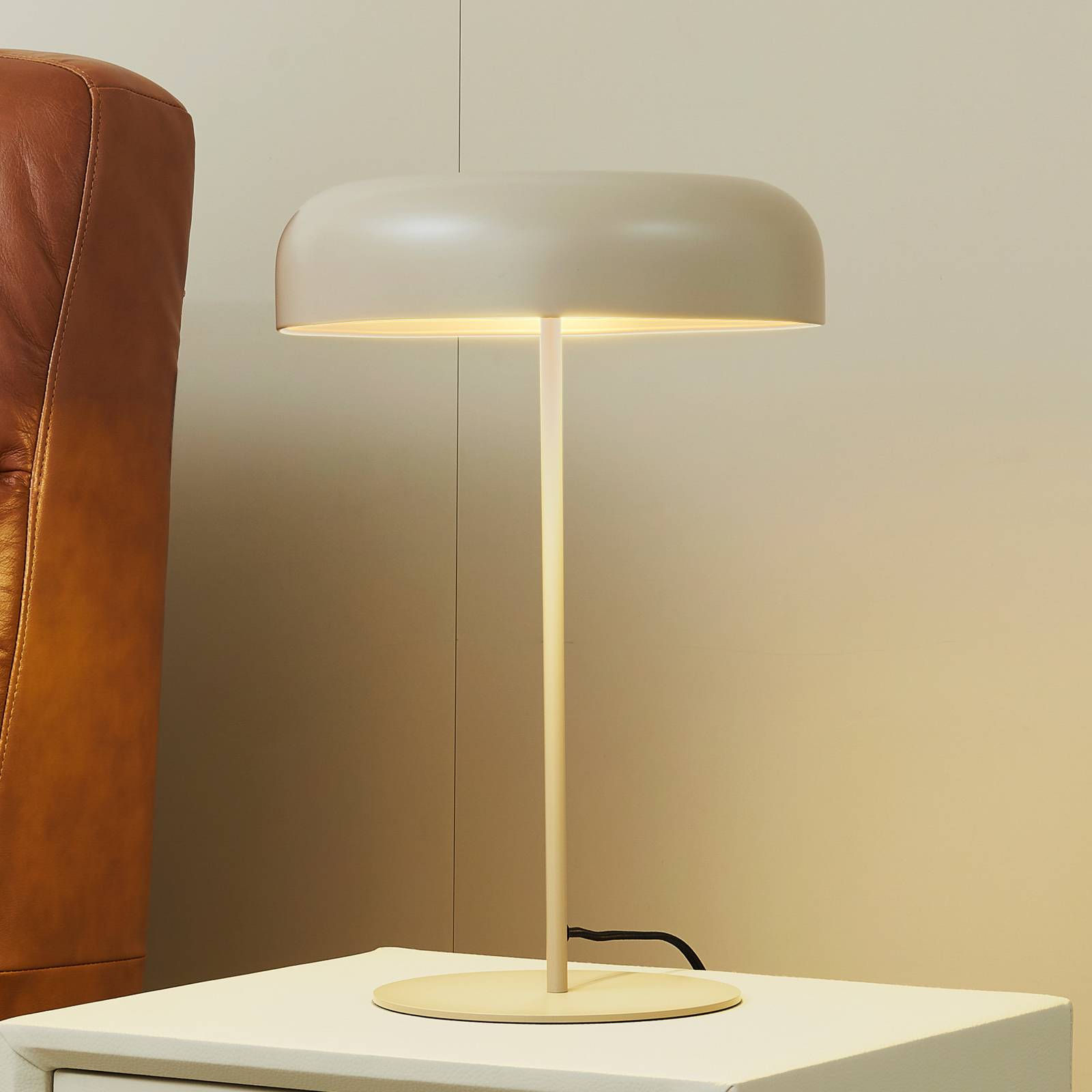 foto del prodotto lampada da tavolo lindby edion, beige, metallo, 45 cm