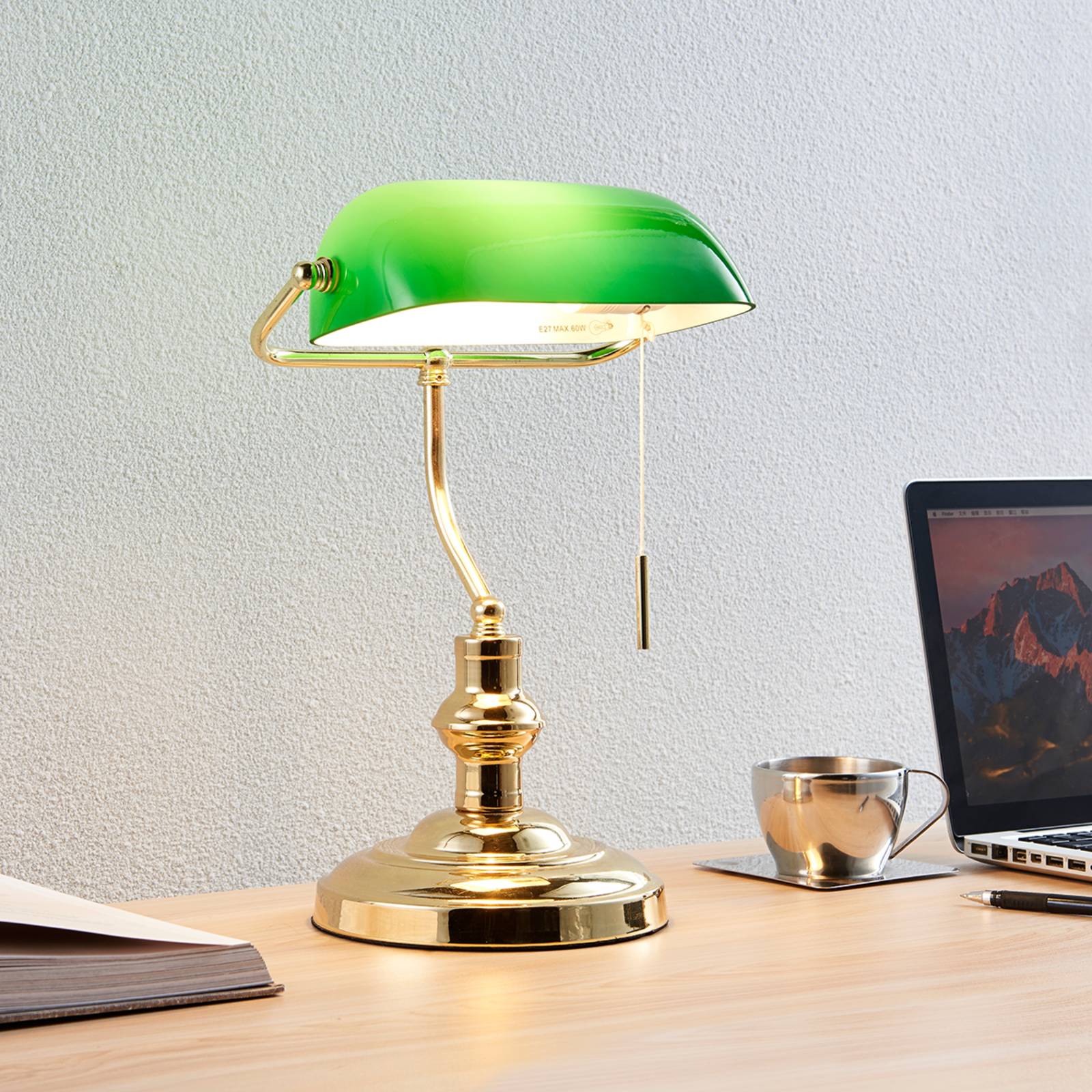 foto del prodotto lampada da tavolo lindby milenka, ottone, altezza 39 cm, metallo
