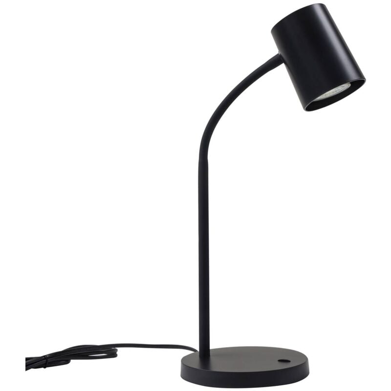 foto del prodotto lampada da tavolo lindby radka, nero, plastica, braccio flessibile