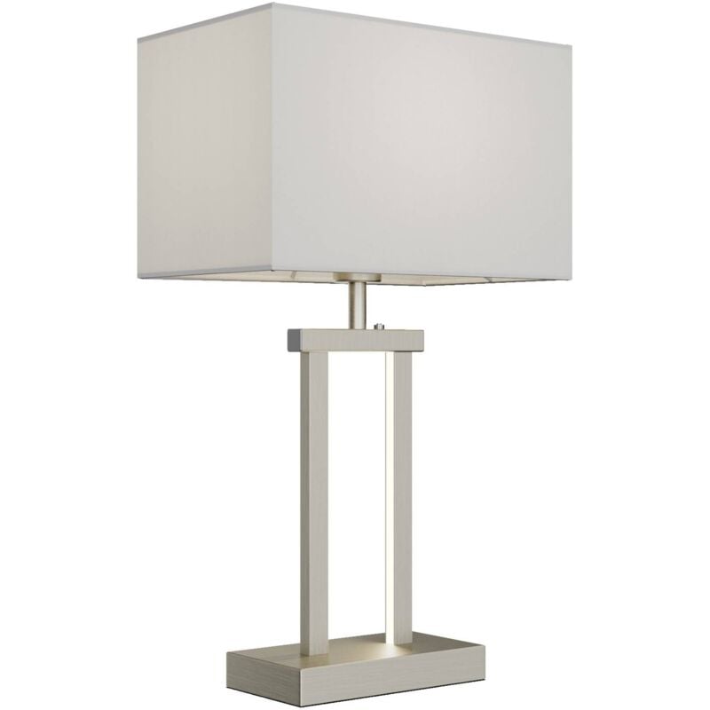 foto del prodotto lampada da tavolo lindby sigurd, bianco, tessuto, altezza 54 cm, e27