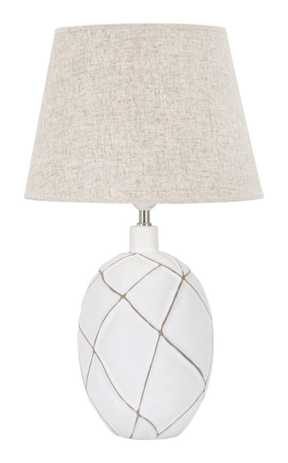 foto del prodotto lampada da tavolo lines 35x60x35 cm in poliresina bianco marrone