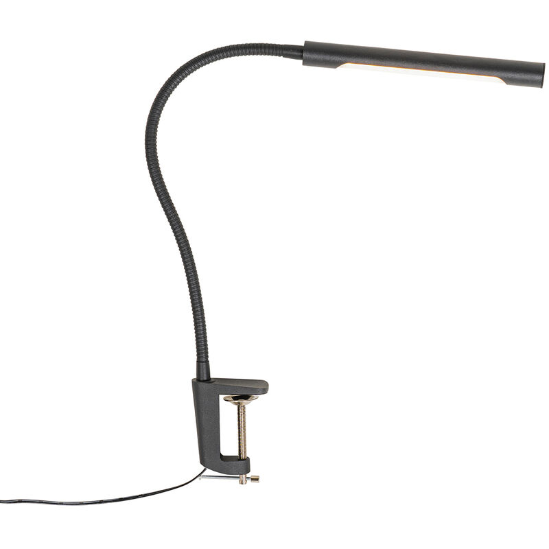 foto del prodotto lampada da tavolo lionard moderno acciaio nero oblungo non sostituibile led max. 1 x 6.5 watt qazqa