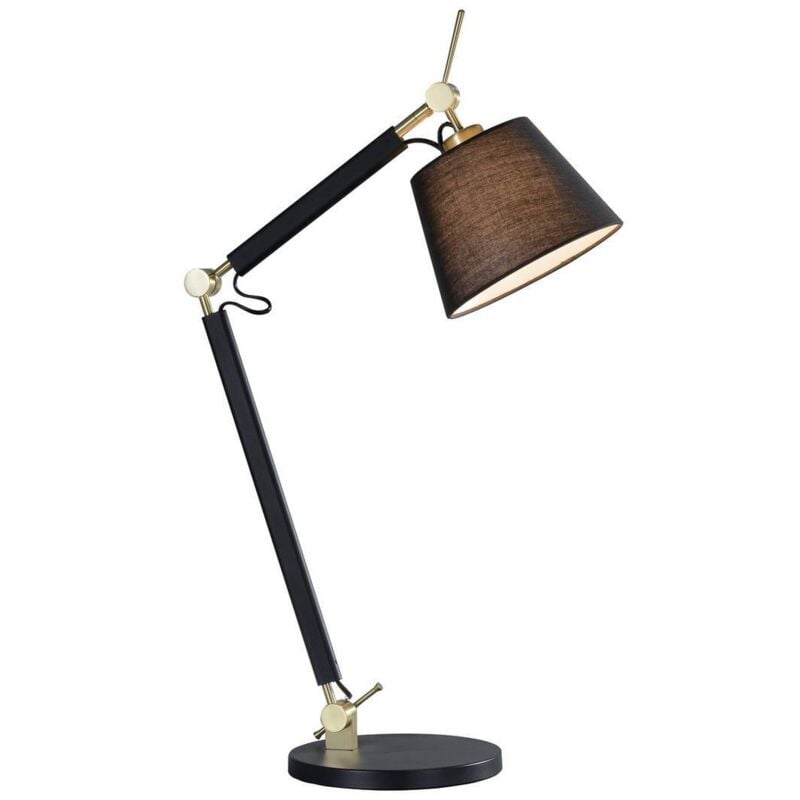 foto del prodotto lampada da tavolo lucande marvaine, nero oro, regolabile