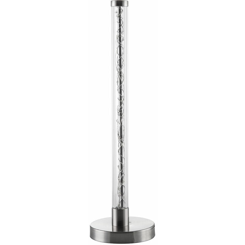foto del prodotto lampada da tavolo luminosa lampada da comodino colorata argento camera da letto lampada da tavolo rgb, metallo, led rgbw 1,2w, h 42 cm