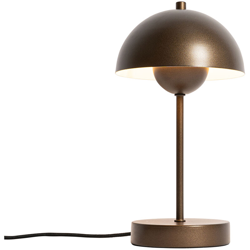 foto del prodotto lampada da tavolo magnax moderno acciaio,plastico bronzo tondo max. 1 x watt qazqa