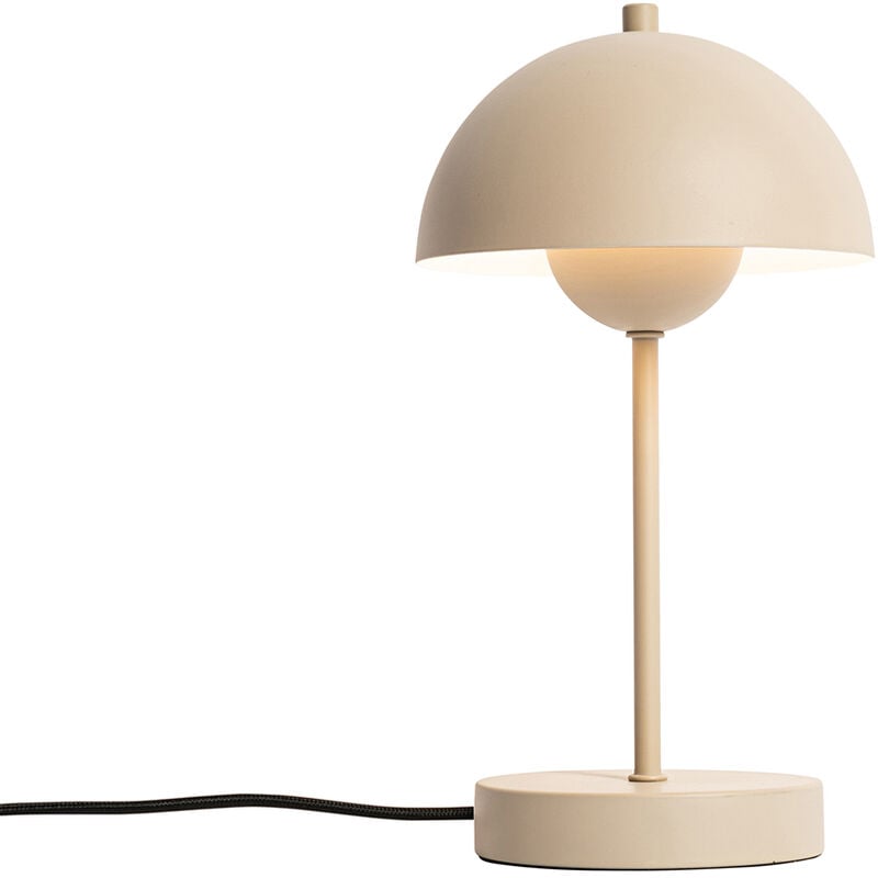 foto del prodotto lampada da tavolo magnax retr acciaio,plastico beige tondo max. 1 x watt qazqa