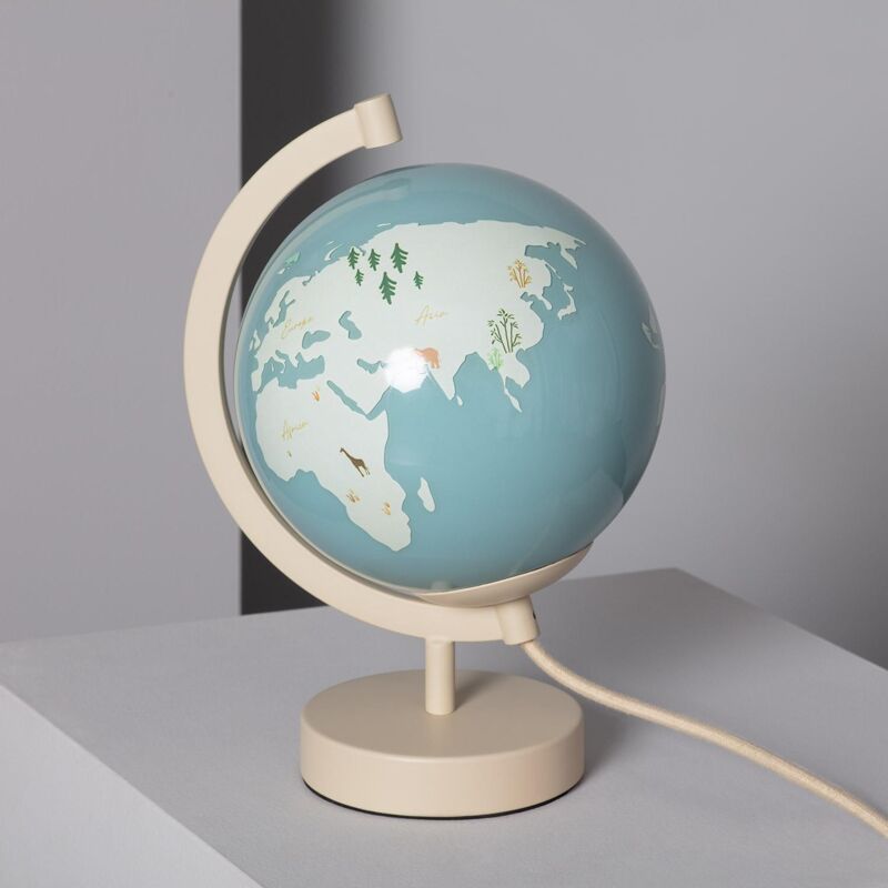 foto del prodotto lampada da tavolo mappamondo bianco