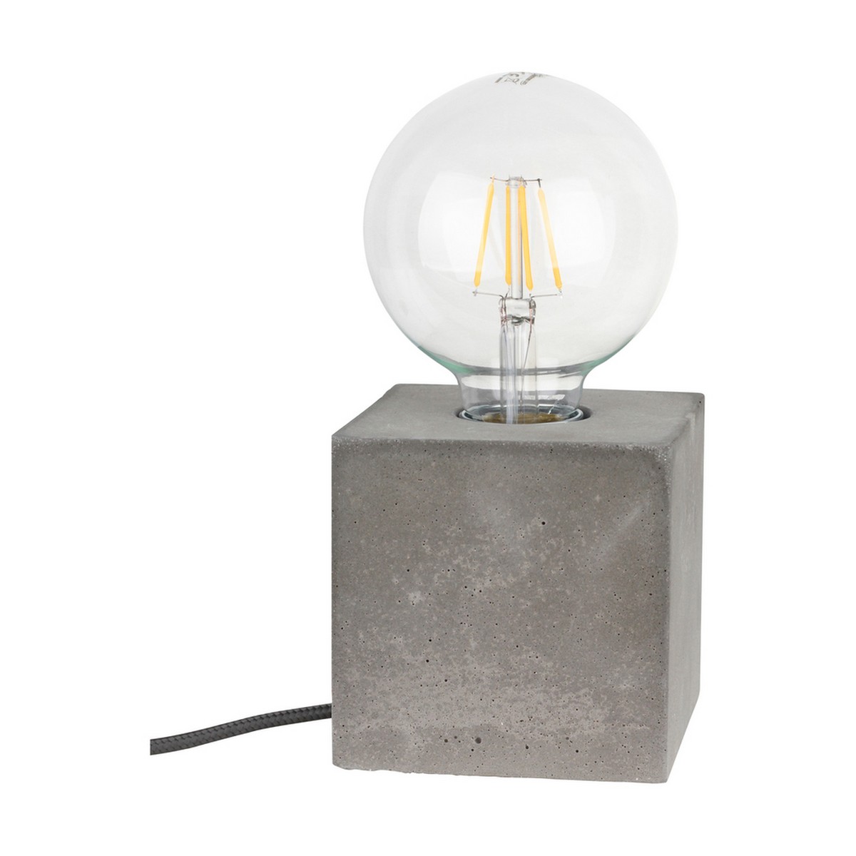 foto del prodotto lampada da tavolo marcito, grigio, cemento, 10x10x10 cm, epikasa