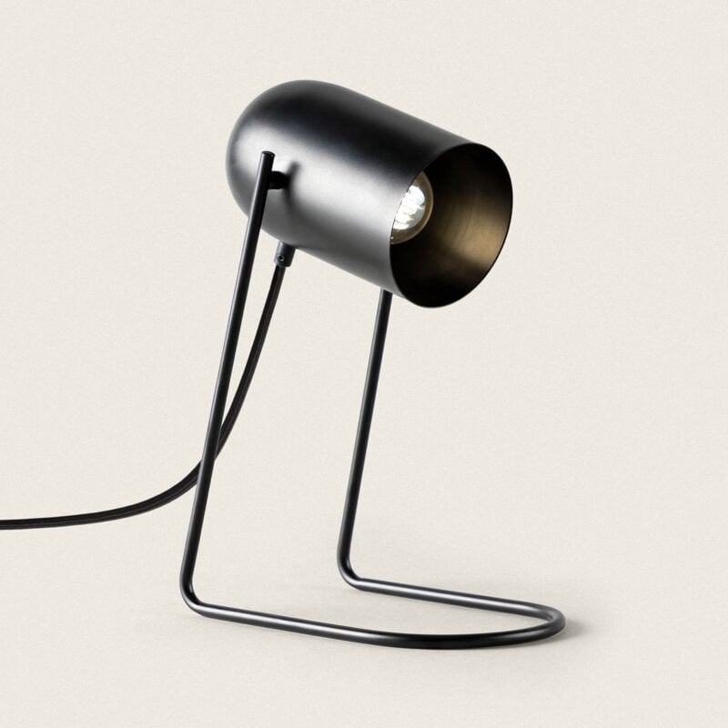 foto del prodotto lampada da tavolo metallo black shelley nero