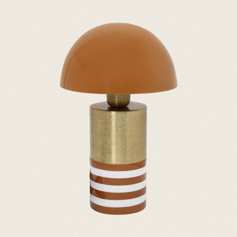 foto del prodotto lampada da tavolo metallo darpan arancione