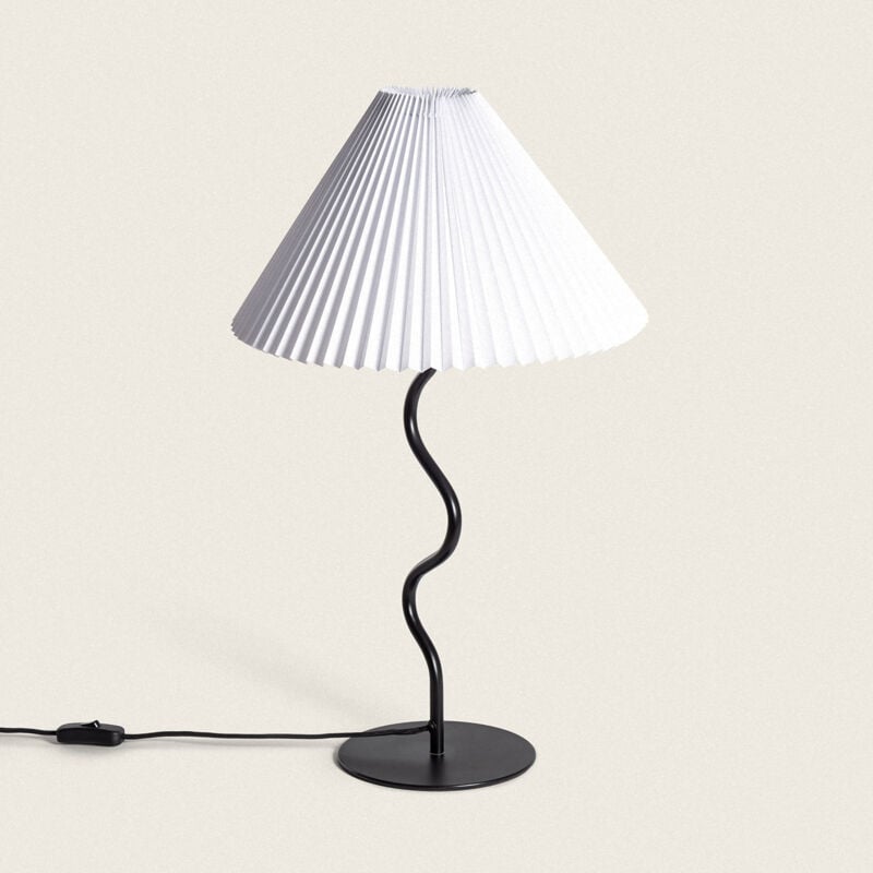 foto del prodotto lampada da tavolo metallo denahi bianco