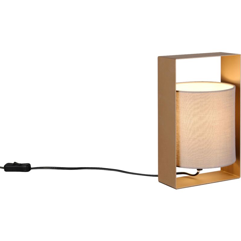 foto del prodotto lampada da tavolo, metallo e tessuto, caff , h 27 cm, pail