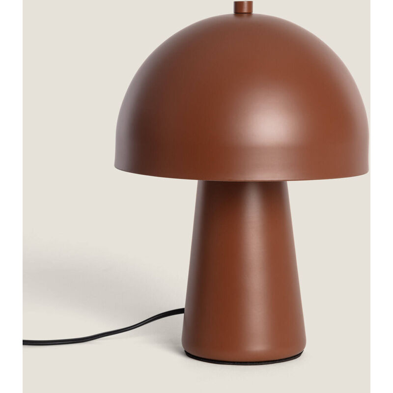 foto del prodotto lampada da tavolo metallo quinga marrone