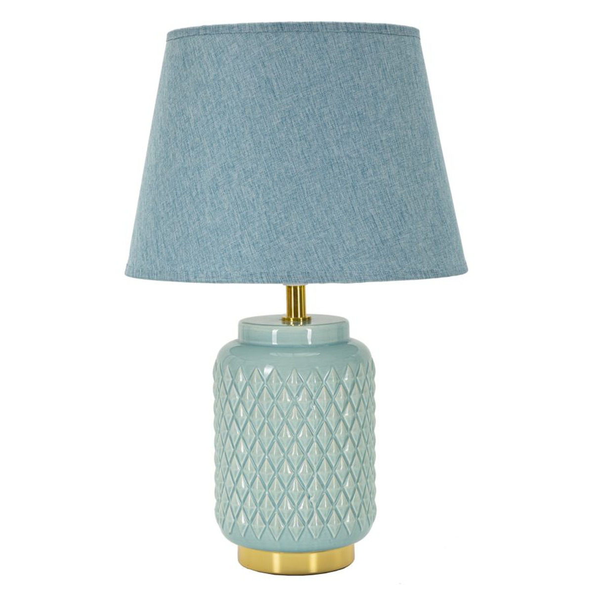 foto del prodotto lampada da tavolo mf114, blu, ceramica, 28x28x44 cm, epikasa