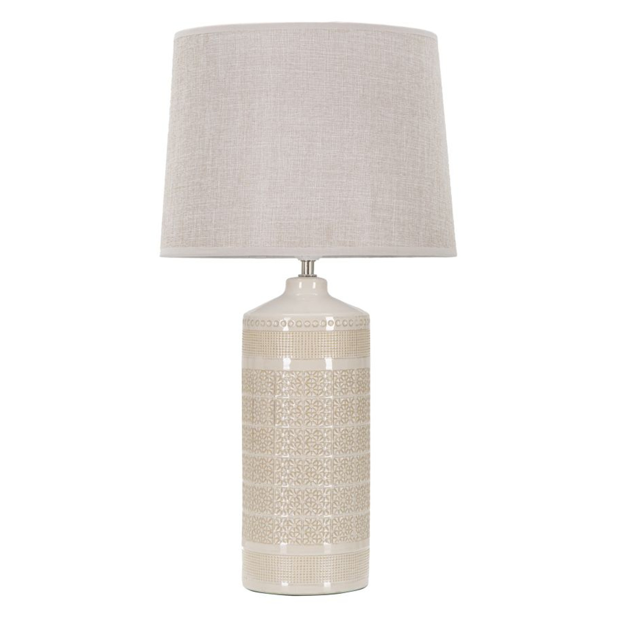 foto del prodotto lampada da tavolo mf115, beige, ceramica, 30x30x55 cm, epikasa