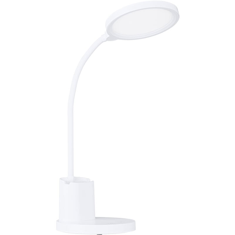 foto del prodotto lampada da tavolo minimal brolini policarbonato bianco luce led integrato 2,1w