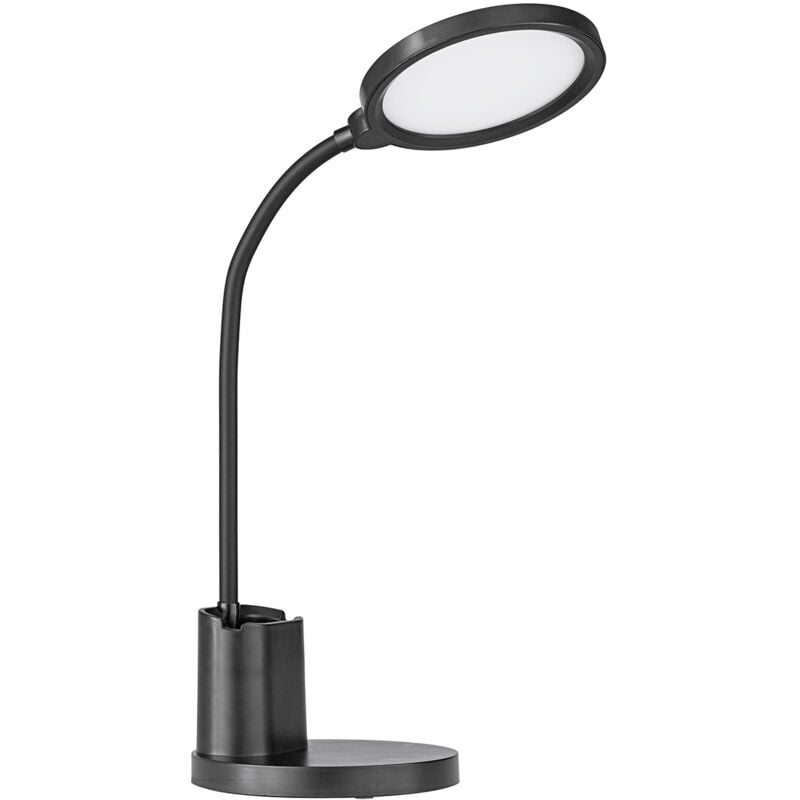 foto del prodotto lampada da tavolo minimal brolini policarbonato nero luce led integrato 2,1w