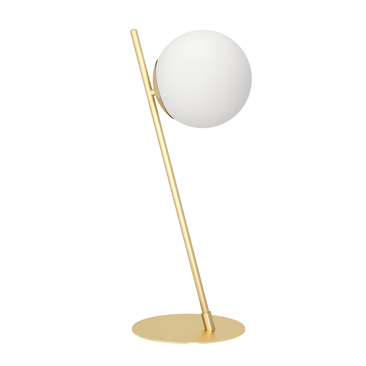 foto del prodotto lampada da tavolo minimal rondo 4 acciaio ottone spazzolato 1 luce e27
