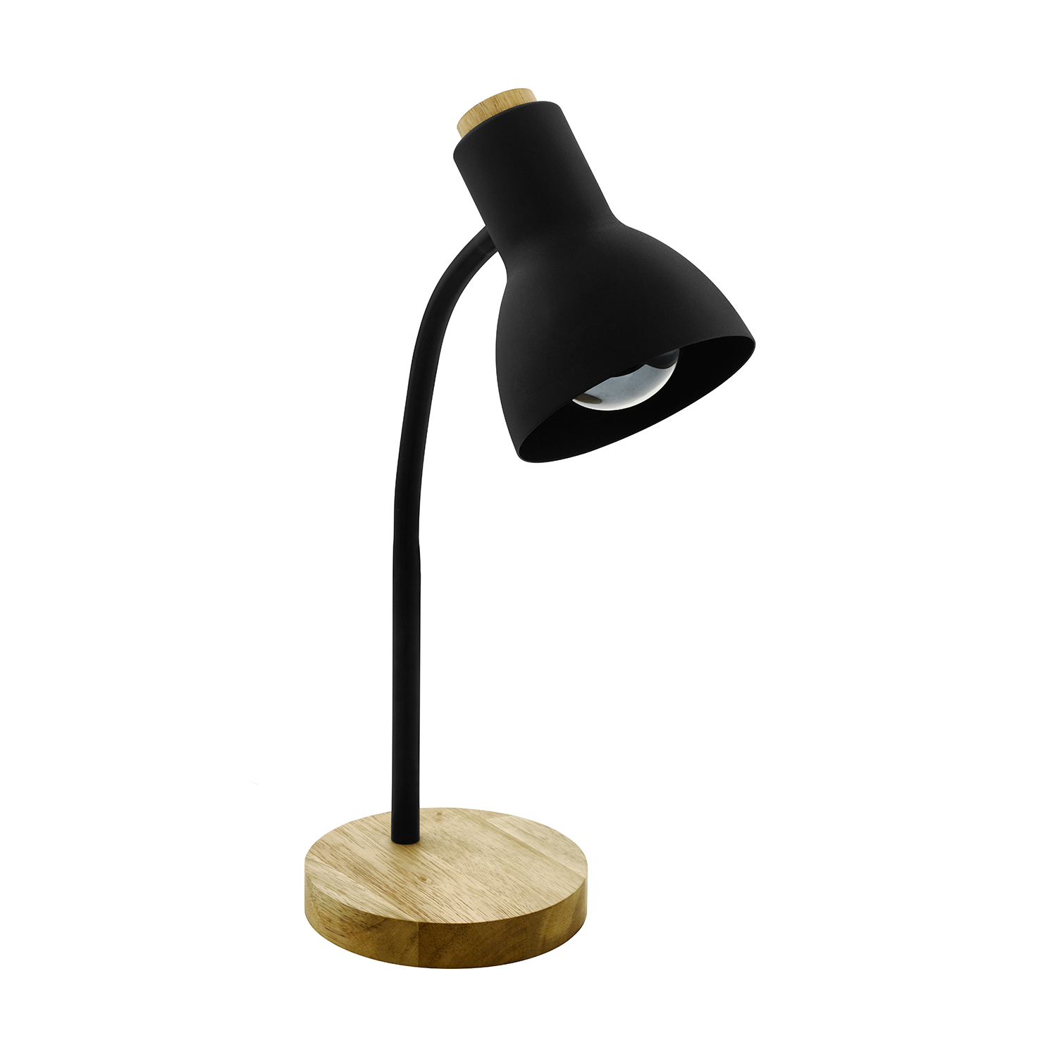 foto del prodotto lampada da tavolo minimal veradal legno nero 1 luce e27