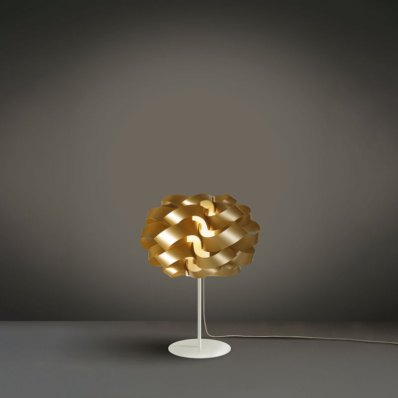 foto del prodotto lampada da tavolo moderna 1 luce cloud in polilux oro made in italy