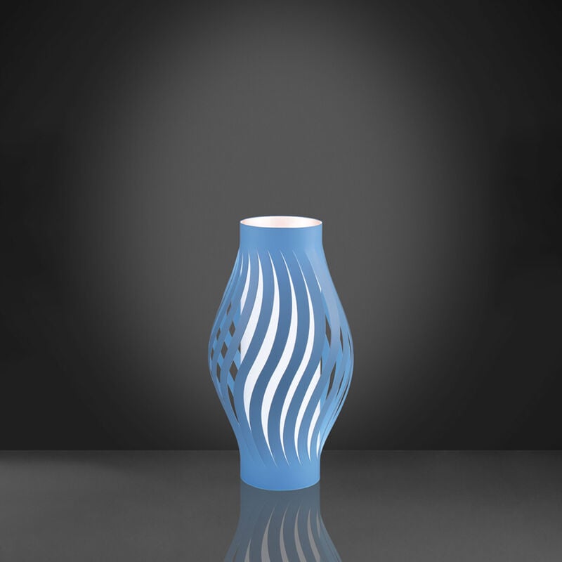 foto del prodotto lampada da tavolo moderna 1 luce helios in polilux blu h21 made in italy