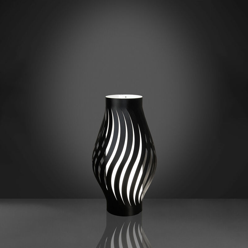 immagine 0 del prodotto lampada da tavolo moderna 1 luce helios in polilux nero h40 made in italy