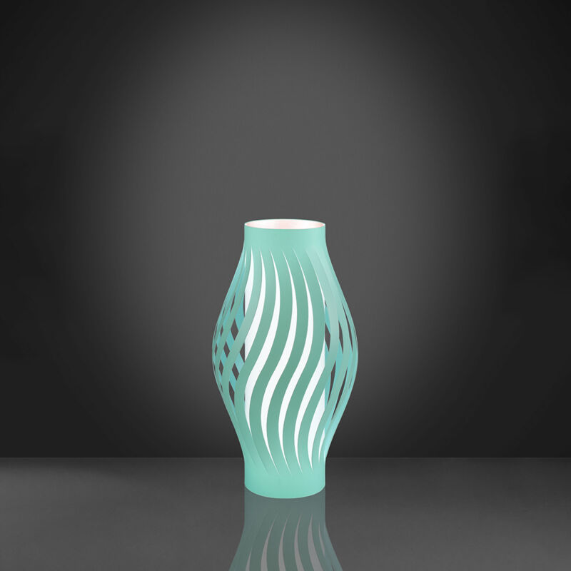 foto del prodotto lampada da tavolo moderna 1 luce helios in polilux verde h21 made in italy