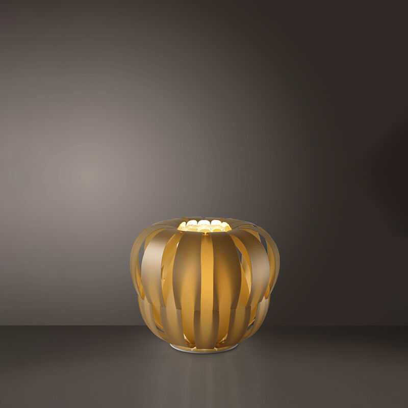 foto del prodotto lampada da tavolo moderna 1 luce queen in polilux oro d19 made in italy