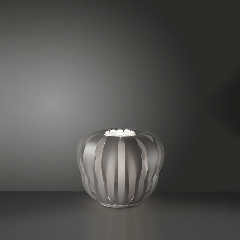 foto del prodotto lampada da tavolo moderna 1 luce queen in polilux silver d19 made in italy