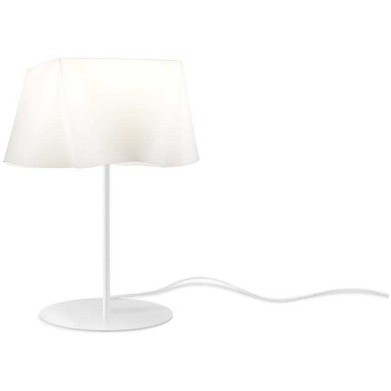 foto del prodotto lampada da tavolo moderna 1 luce wanda in polilux bianco d35 made in italy