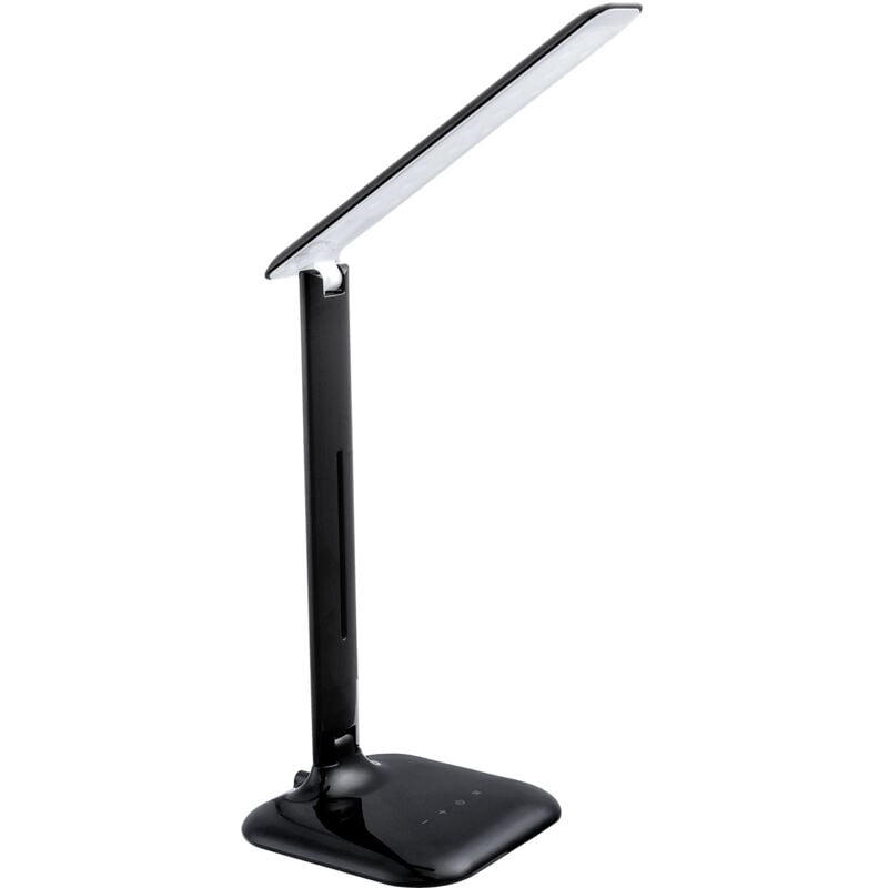foto del prodotto lampada da tavolo moderna caupo policarbonato nero luce led integrato 2,1w