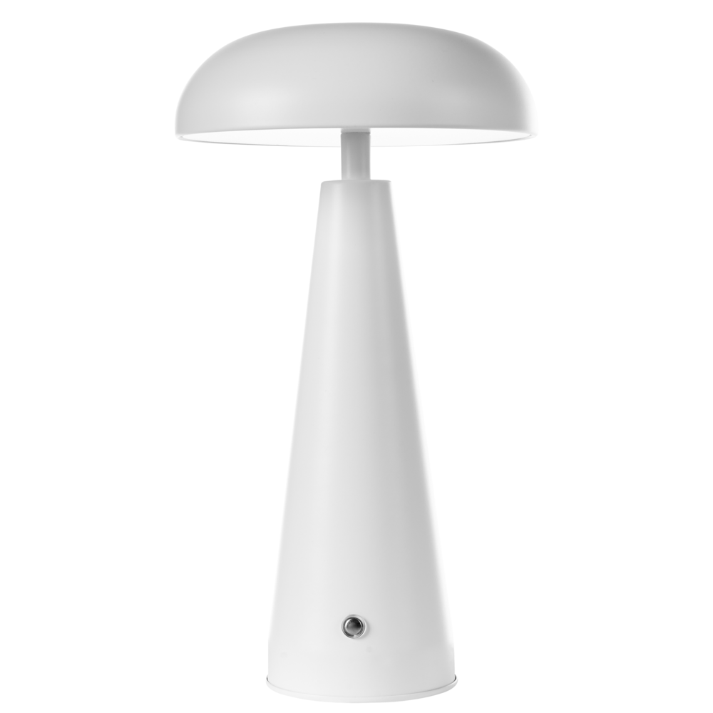 foto del prodotto lampada da tavolo moderna in metallo per interni con luce senza fili e dimmer led bianco bocono
