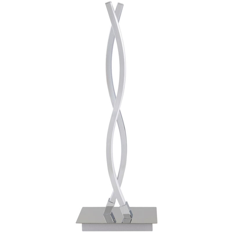 foto del prodotto lampada da tavolo moderna lasana 2 acciaio cromo 2 luci led integrato 5,5w
