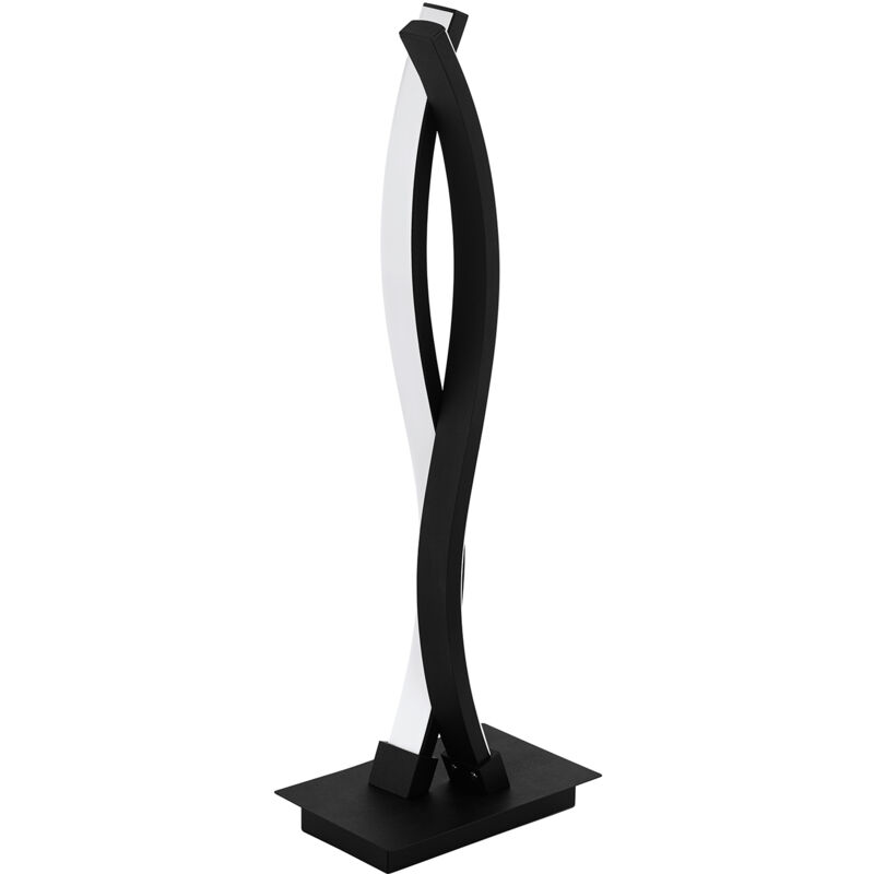 foto del prodotto lampada da tavolo moderna lasana 3 acciaio nero luce led integrato 11,5w