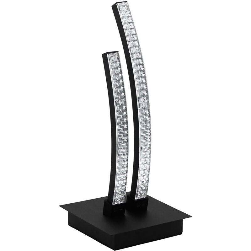foto del prodotto lampada da tavolo moderna lejias acciaio nero luce led integrato 8w