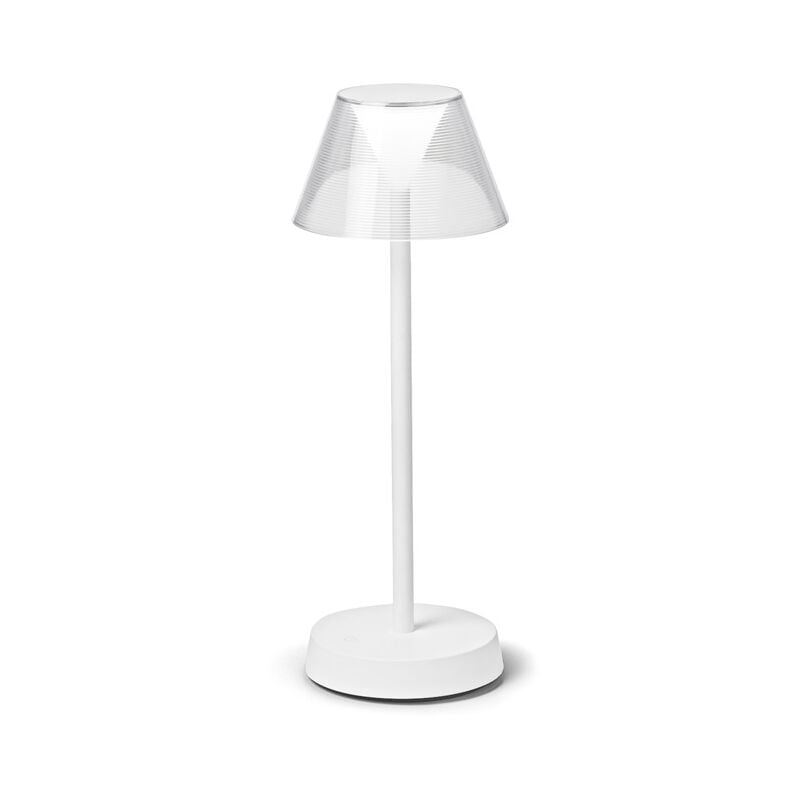 foto del prodotto lampada da tavolo moderna lolita metallo bianco led 7w 3000k