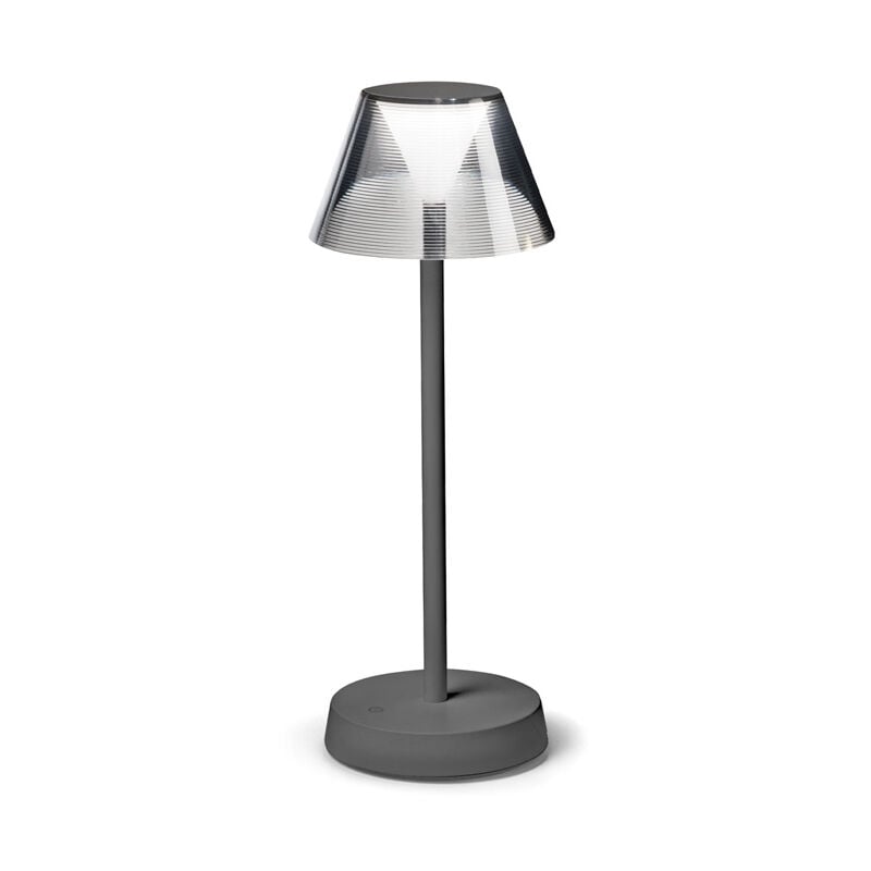 foto del prodotto lampada da tavolo moderna lolita metallo grigio led 7w 3000k