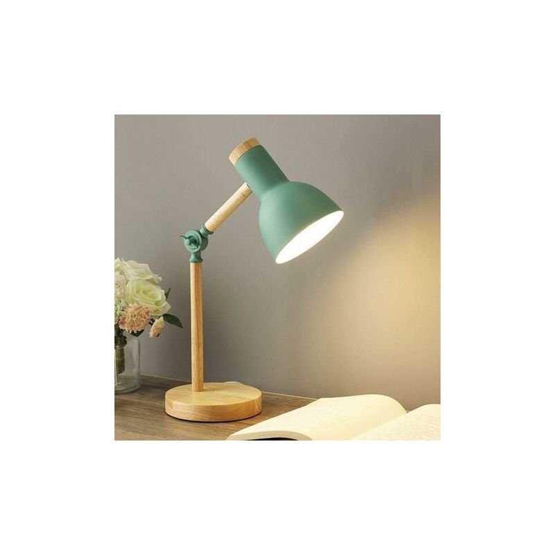 foto del prodotto lampada da tavolo moderna nordica lampada da comodino per camera da letto con protezione degli occhi lampada da scrivania industriale regolabile e27