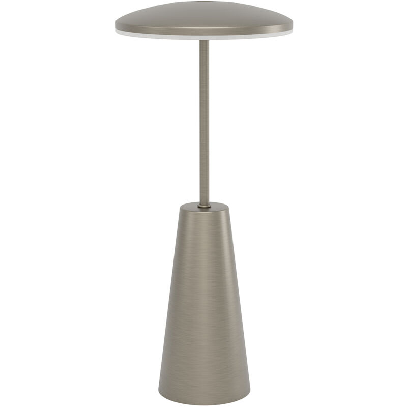foto del prodotto lampada da tavolo moderna piccola acciaio bronzo scuro luce led integrato 2,8w