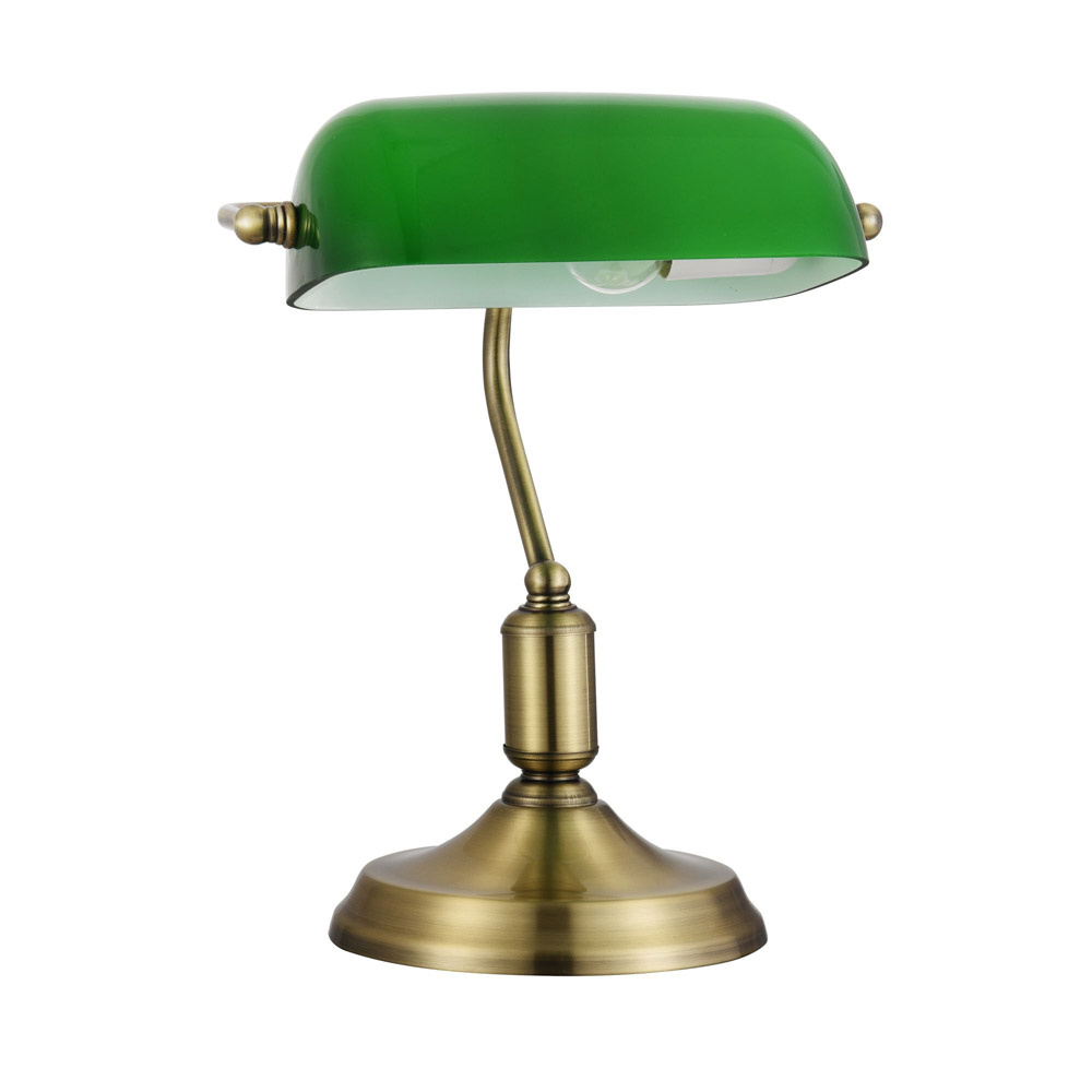foto del prodotto lampada da tavolo moderno kiwi metallo ottone vetro 1 luce e27 40w