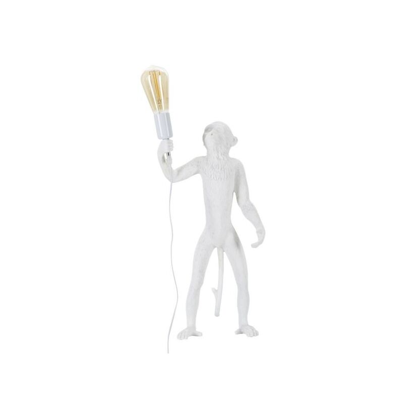 foto del prodotto lampada da tavolo monkey bianco cm 26x34x55