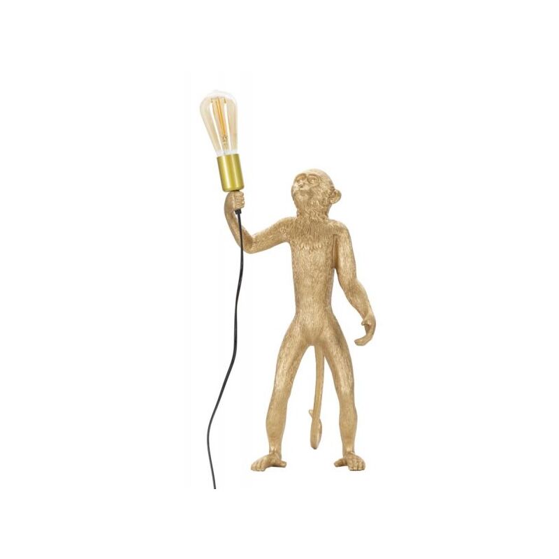 foto del prodotto lampada da tavolo monkey oro cm 26x34x55