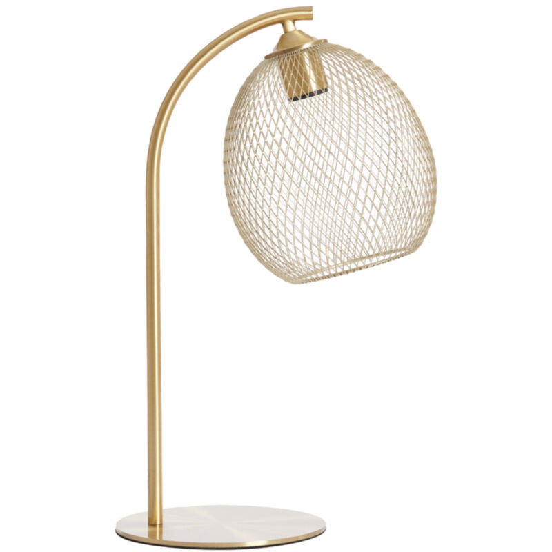 foto del prodotto lampada da tavolo moroc oro metallo light living