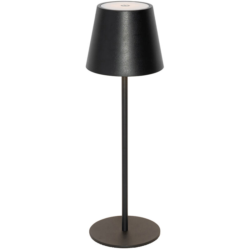 foto del prodotto lampada da tavolo murdock moderno plastico,acciaio nero tondo non sostituibile led max. 1 x 4 watt qazqa