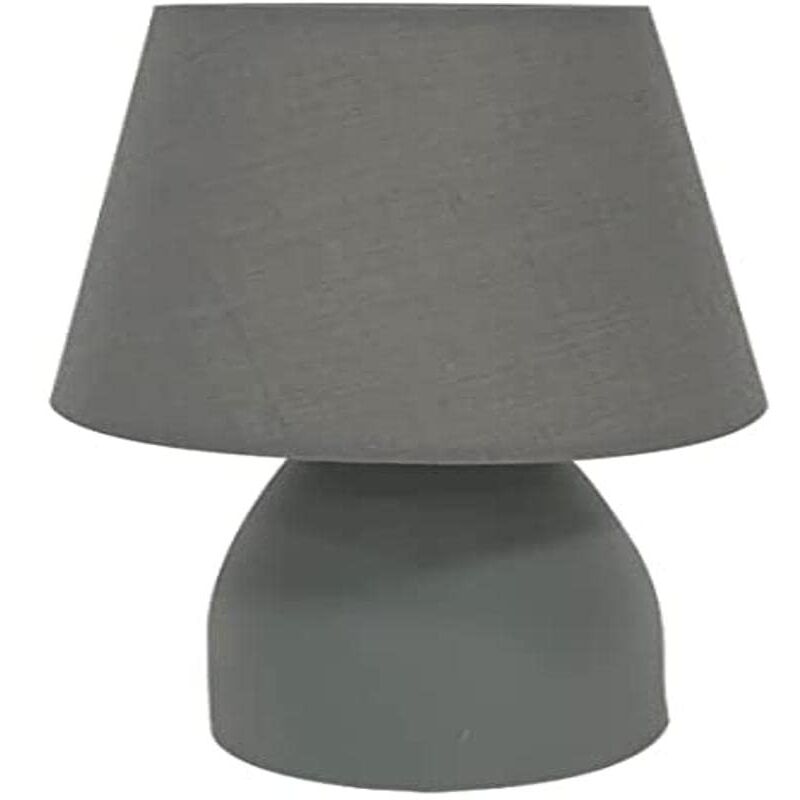 foto del prodotto lampada da tavolo nano in metallo e tessuto color grigio 6 w onli