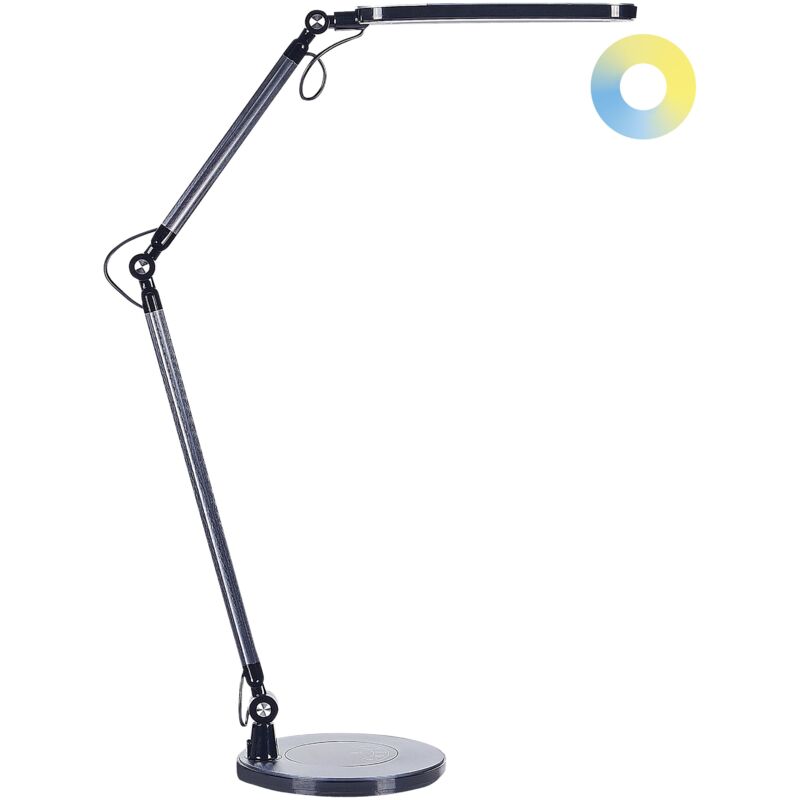 foto del prodotto lampada da tavolo nera led intensit variabile braccio regolabile grus